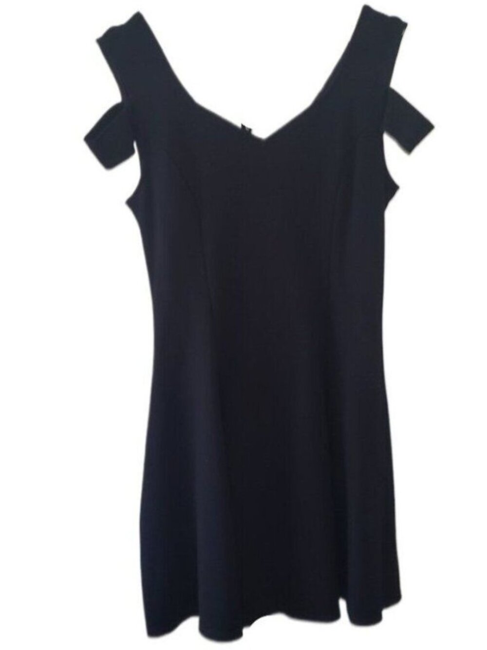 InsNova Sleeveless Fit & Flare Cold Shoulder Little Black Dress